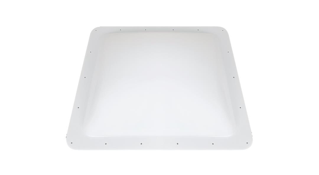 Icon Skylight 14367 5 Inch High Bubble Type Dome; Rectangular; For 19 Inch Length x 16 Inch Width Opening; 22 Length x 19 Inch Width Flange; White; Polycarbonate; Without Blind; Single